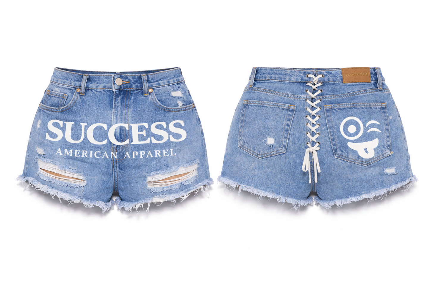 Success Distressed Denim Shorts
