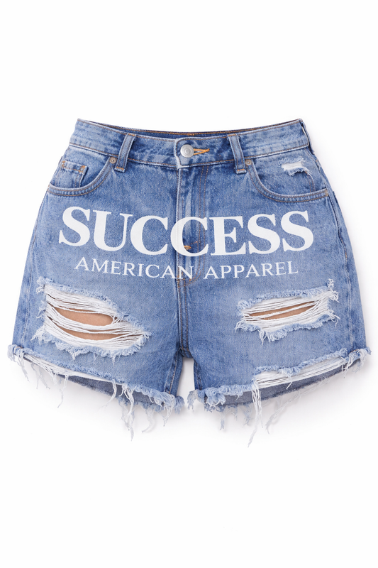 Success Distressed Denim Shorts